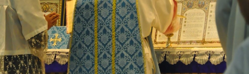 Niebieskie szaty liturgiczne